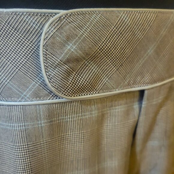 Nice West Back/Baby Blue/White Plaid Ankle Trousers - Size 8 - Picture 2 of 11